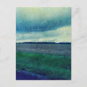 Blue Country Field Postcard