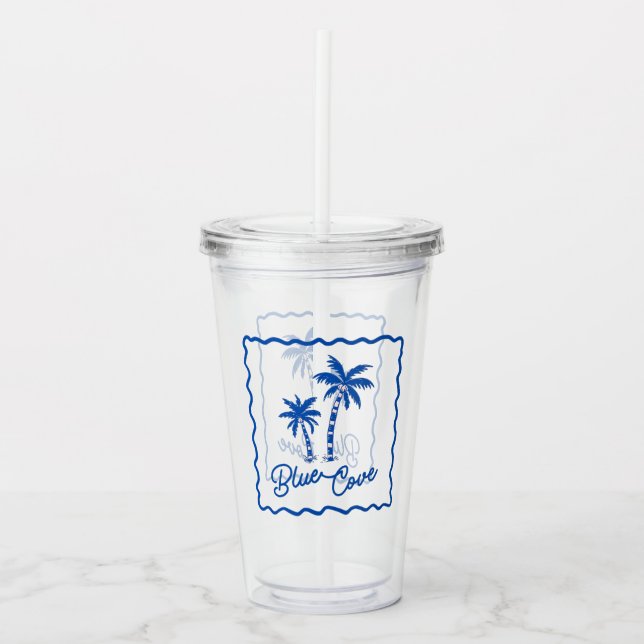 Blue Cove Acrylic Tumbler (Front)