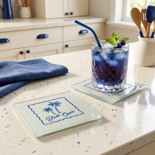Blue Cove Glass Coaster