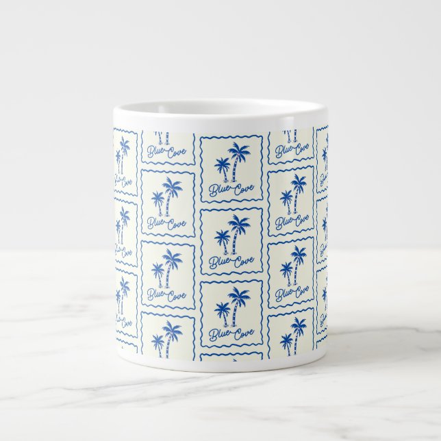 Blue Cove Large Coffee Mug (Front)