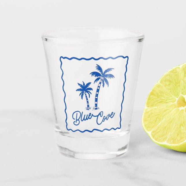 Blue Cove Shot Glass (Front)