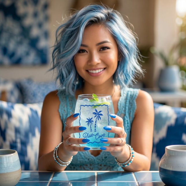 Blue Cove Stemless Wine Glass (Creator Uploaded)