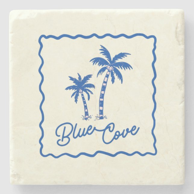 Blue Cove Stone Coaster (Front)