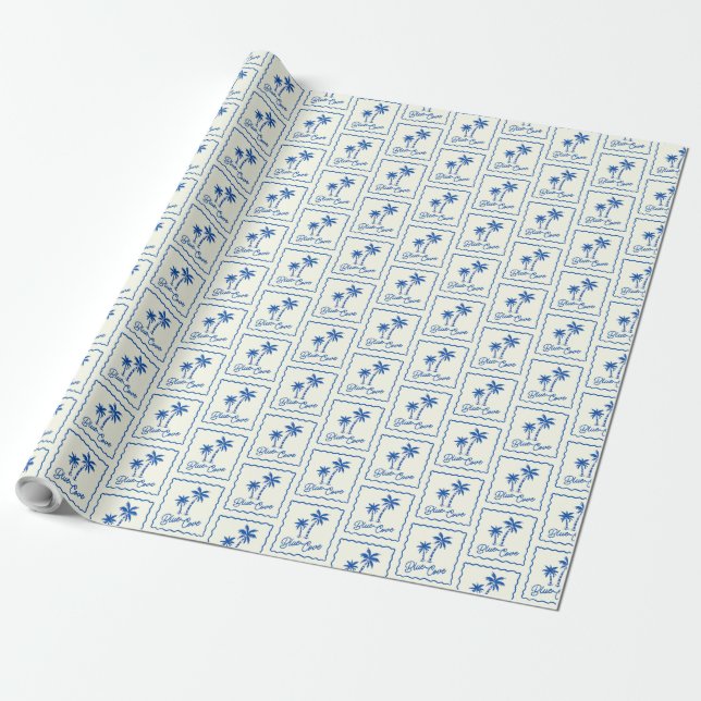 Blue Cove Wrapping Paper (Unrolled)