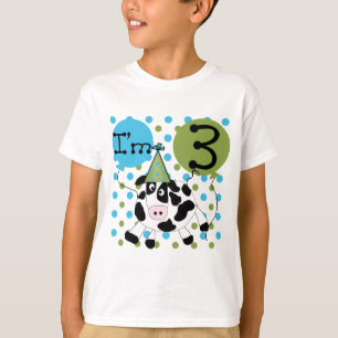 Blue Cow 3rd Birthday Tshirts and Gifts