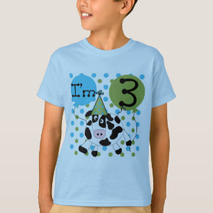 Blue Cow 3rd Birthday Tshirts and Gifts
