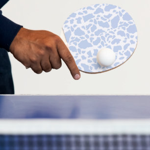Blue Cow Spots Animal Print Pattern Ping Pong Paddle