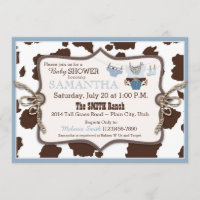 Blue Cowboy Baby Shower Bandanna Jumper