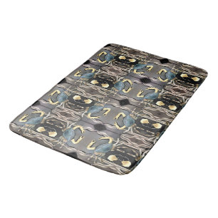 Blue Crab Abstract Bath Mat