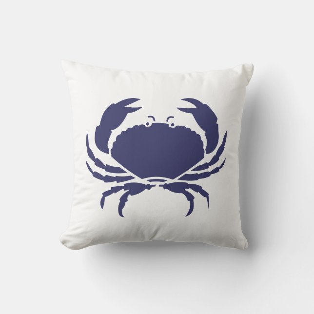 Blue Crab ~ Beach House Cushion (Front)