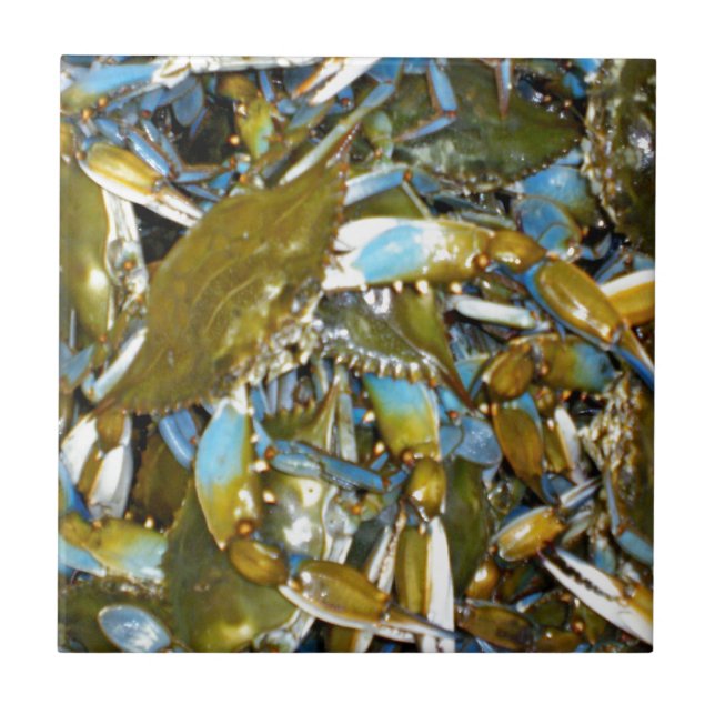 blue crab ceramic tile (Front)
