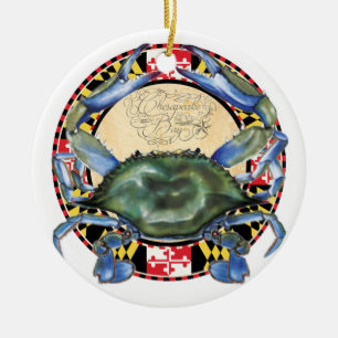 Blue Crab Christmas Ornament