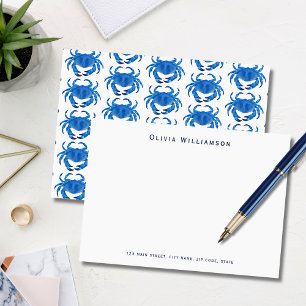 Blue Crab Coastal inspired Card