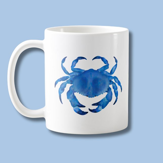 Blue Crab Coffee Mug (Bue crab coastal crustacean mug)