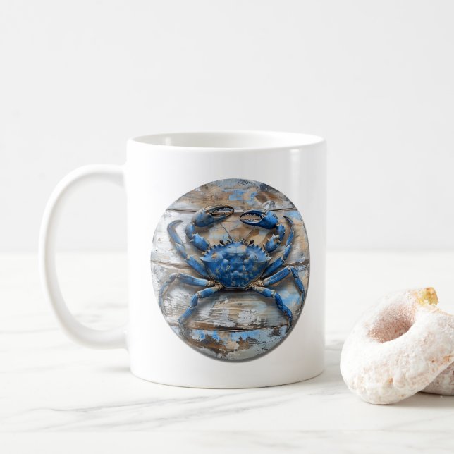 Blue Crab  Coffee Mug (With Donut)