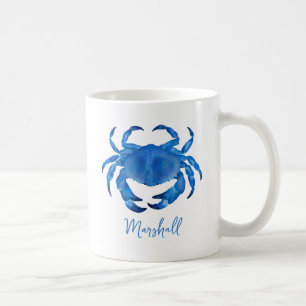 Blue Crab Crustacean Beach Coffee Mug