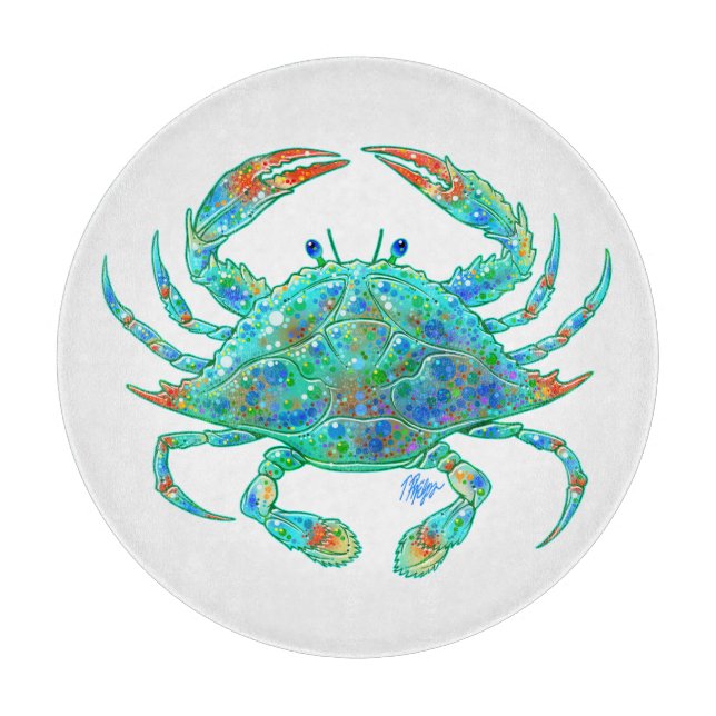 Blue Crab Cutting Board (Front)