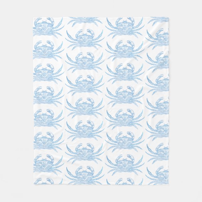Blue Crab Fleece Blanket (Front)