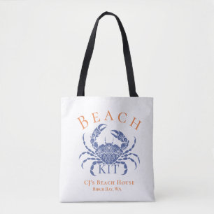 Blue Crab Guest Beach Kit Tote Bag