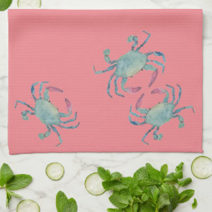 Blue Crab kitchen towel