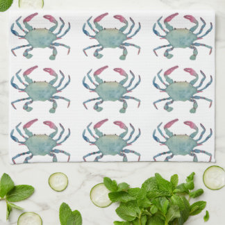 Blue Crab kitchen towel