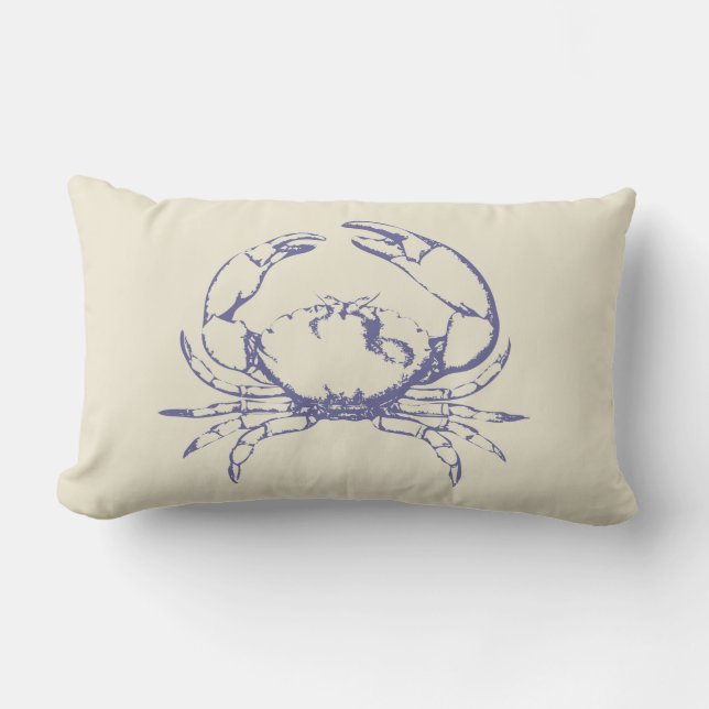 Blue Crab Lumbar Cushion (Front)