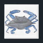 Blue Crab  Magnet<br><div class="desc">Blue Crabs are found throughout the coastal Atlantic. They feed on detritus and are prized for their tasty meat.</div>