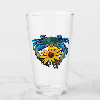 Blue Crab Maryland Black-Eyed Susan Glass