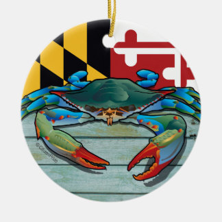 Blue Crab Maryland Ceramic Tree Decoration