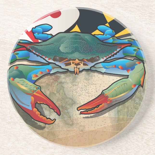 Blue Crab of Maryland Coaster (Front)