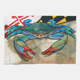 Blue Crab of Maryland Tea Towel