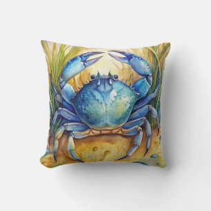 Blue Crab on a Beach Cushion