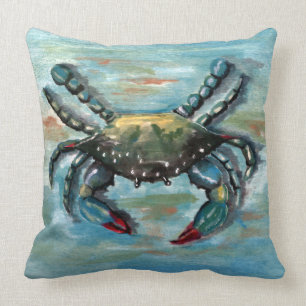 Blue Crab on Blue Cushion