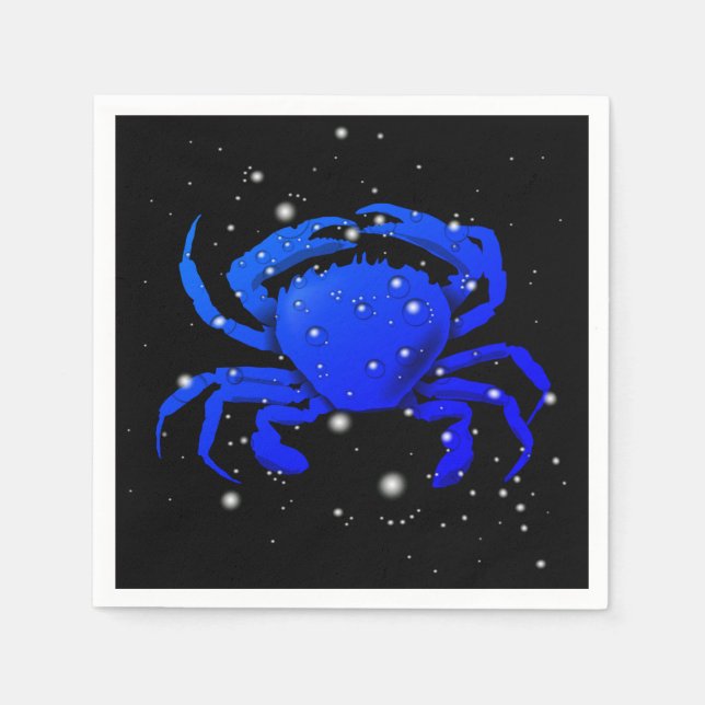 Blue Crab Paper Napkins (Front)