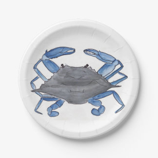 Blue Crab Paper Plate