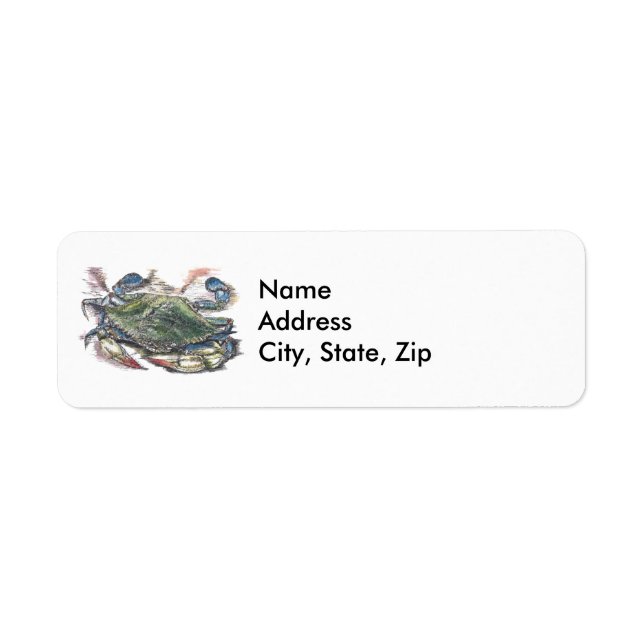 Blue Crab Return Address Label (Front)