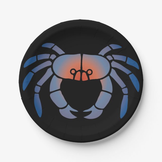 Blue Crab Seafood Feast Paper Plate (Front)