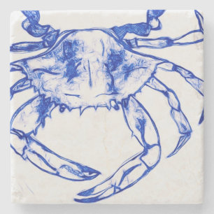 Blue Crab Stone Coaster I
