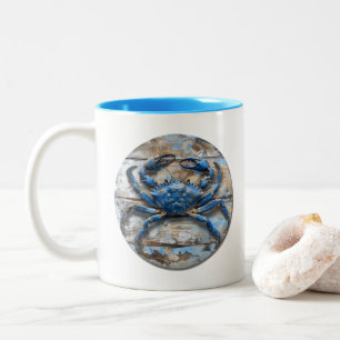Blue Crab  Two-Tone Coffee Mug