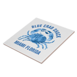 Blue Crabs Illustration Tile
