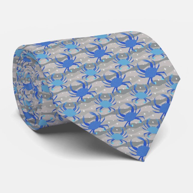 Blue Crabs Tie (Rolled)