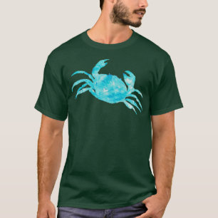 Blue crabs watercolor painting print art 1 T-Shirt