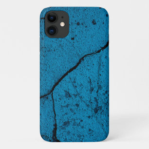 Blue cracked wall background iPhone 11 case