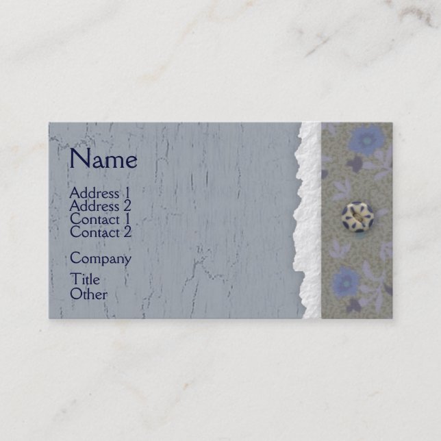 Blue Crackle Business Card (Front)