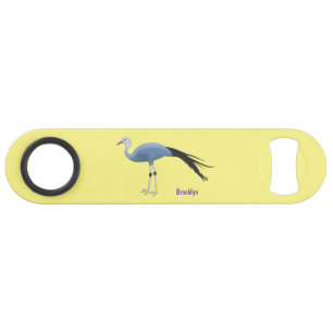 Blue crane bird cartoon illustration 