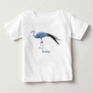 Blue crane bird cartoon illustration baby T-Shirt