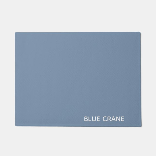 Blue Crane blue colour name Doormat (Front)