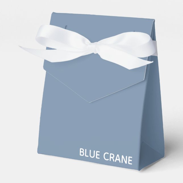 Blue Crane blue colour name Favour Box (Front Side)