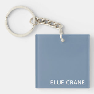 Blue Crane blue colour name Key Ring