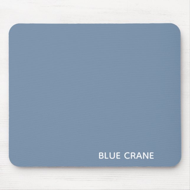 Blue Crane blue colour name Mouse Pad (Front)